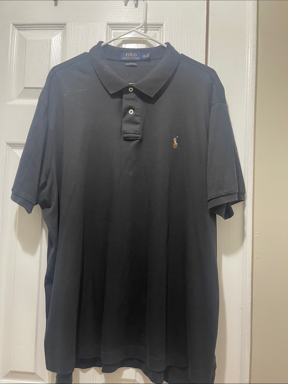 Polo by Ralph Lauren Men’s Black Polo with Yellow Pony